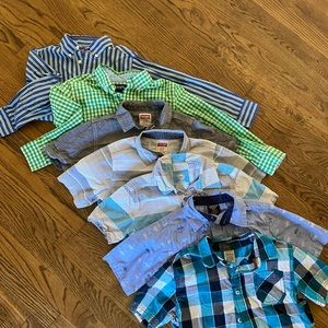 Lot of 6 boys collared dress shirts, size 6/7
